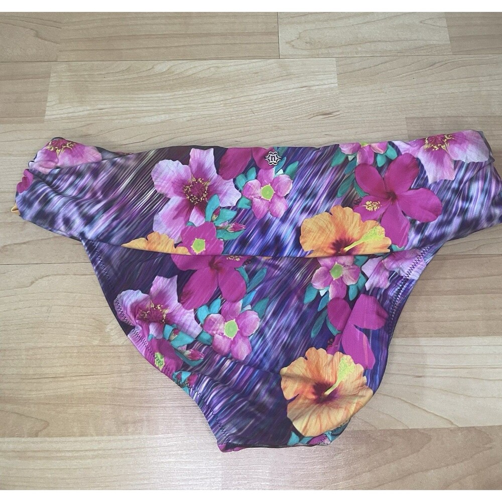 NWT Nanette Lepore Swimsuit Bikini Bottom Size Large Floral - Picture 2 of 7